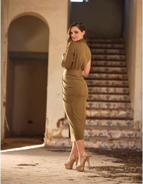 Vestido midi de fiesta para eventos de otoño. 2