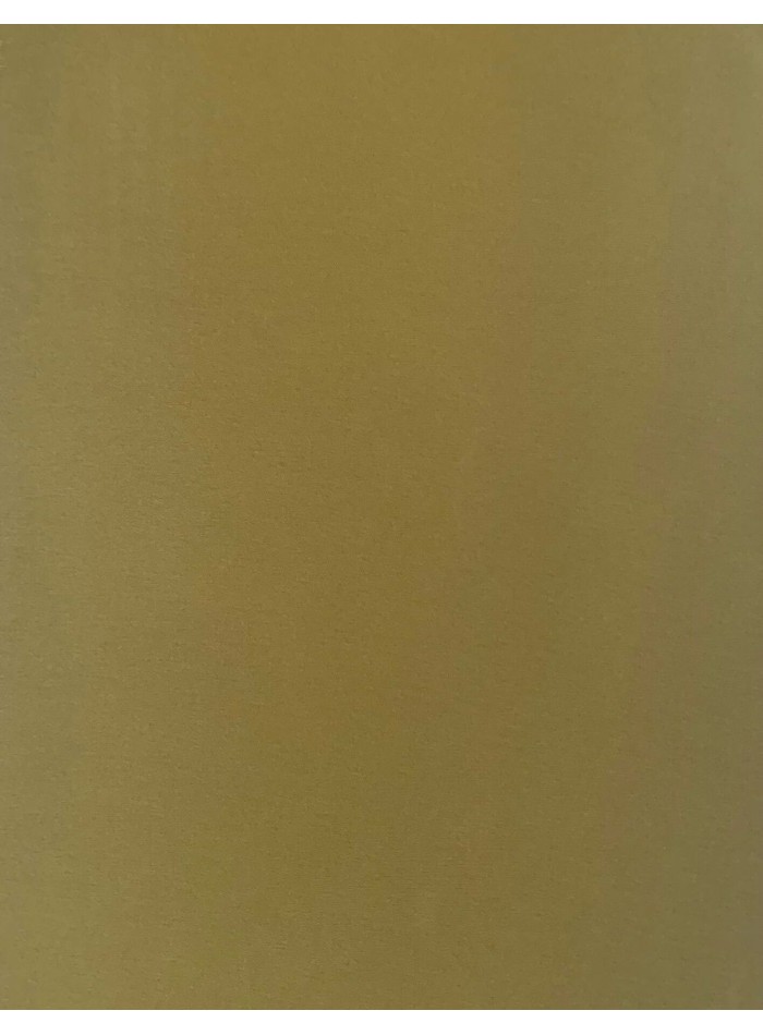 Midi party dress in ochre colour with high neck.