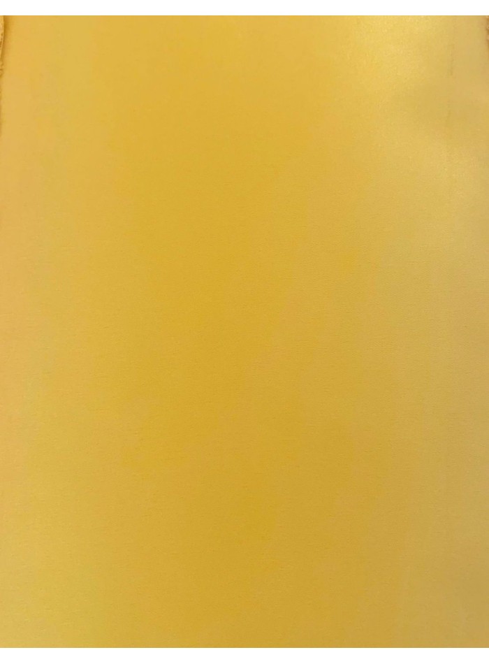 Mustard coloured party midi dress for guests.