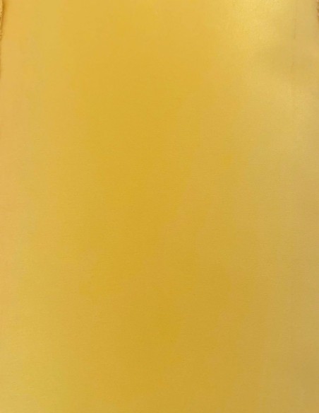 Mustard coloured party midi dress for guests.