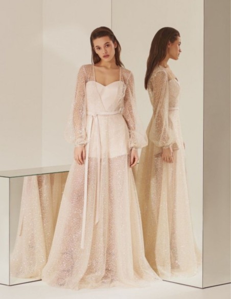 Combinaison courte et Veste longue à paillettes