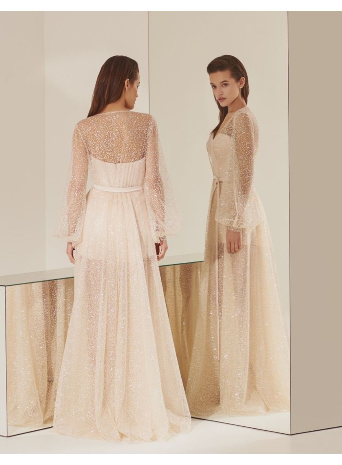 Combinaison courte et Veste longue à paillettes