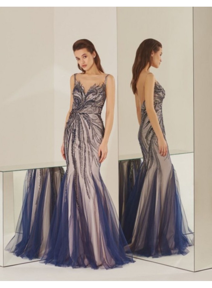 Tulle party dress with rhinestone bodice