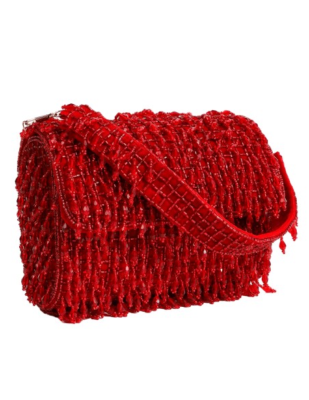 Sac de fête en strass avec cristaux et perles