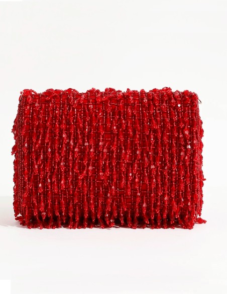 Sac de fête en strass avec cristaux et perles