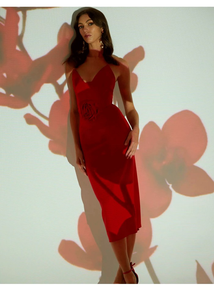 Vestido de cóctel palabra de honor con maxi...