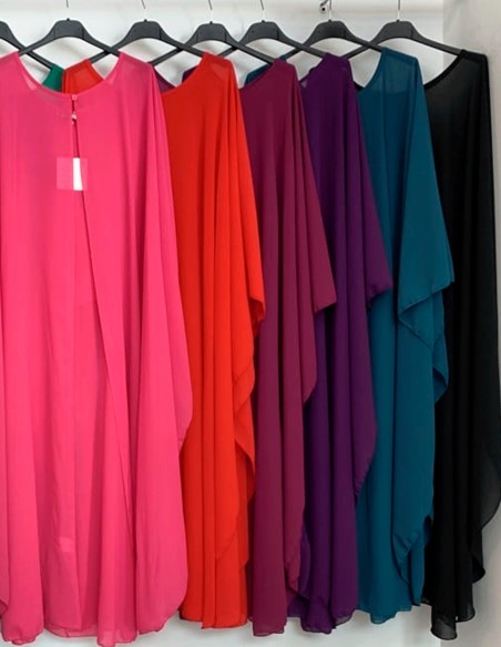 Multiposition chiffon guest cape