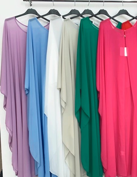 Multiposition chiffon guest cape