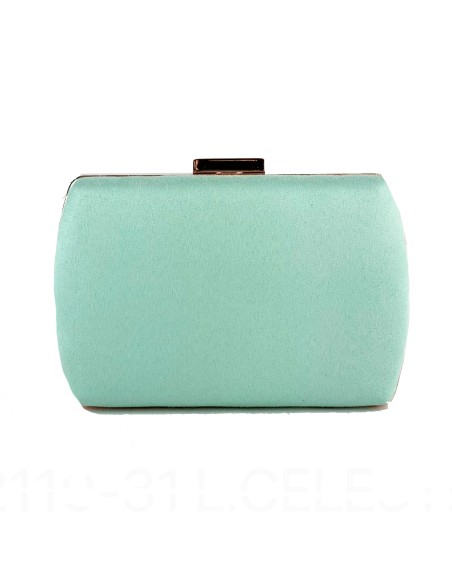Evening clutch bag in suede with golden edges