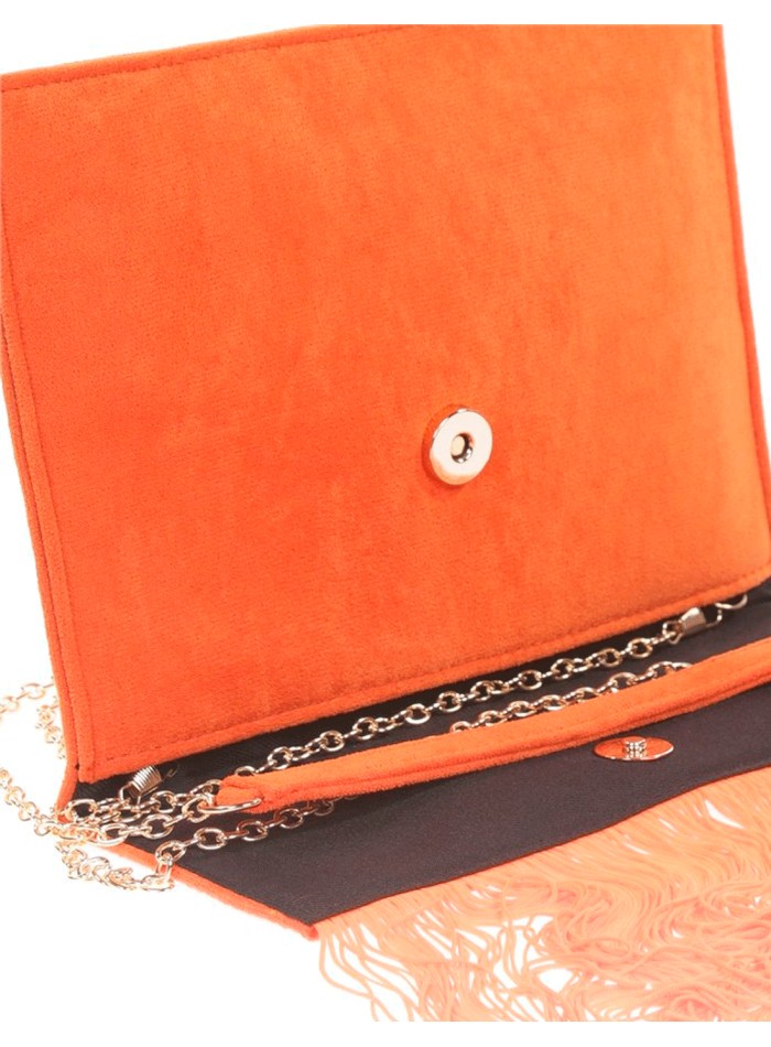 Suede fringed clutch bag