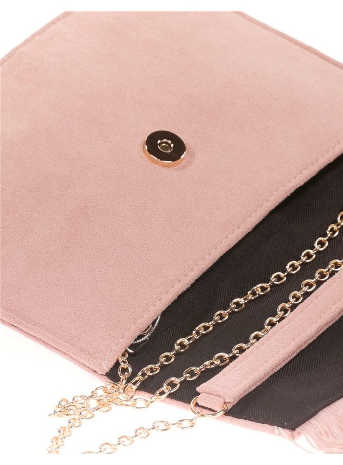 Suede fringed clutch bag