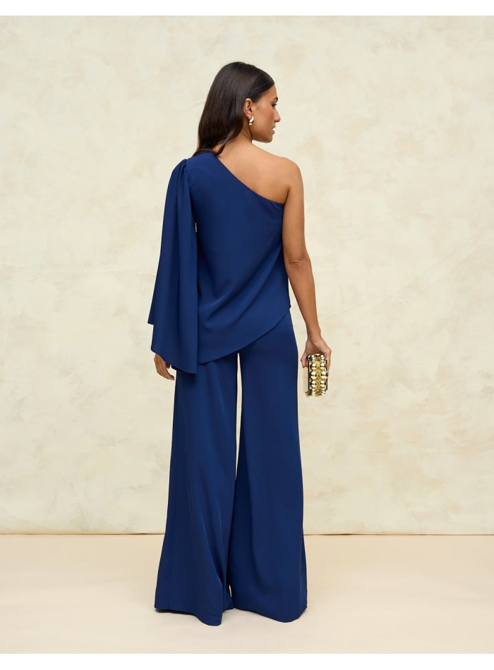 Party trousers with elephant legs blue