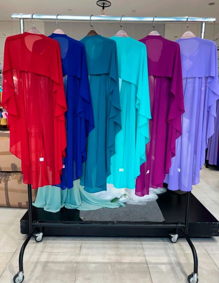 Couche invité asymétrique en mousseline de soie multipositions