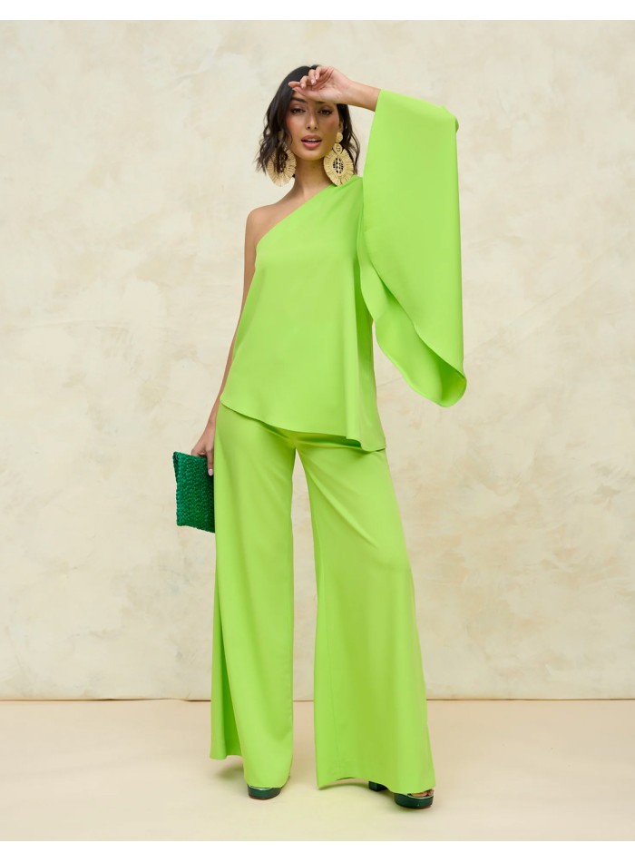 Elephant leg high rise party trousers