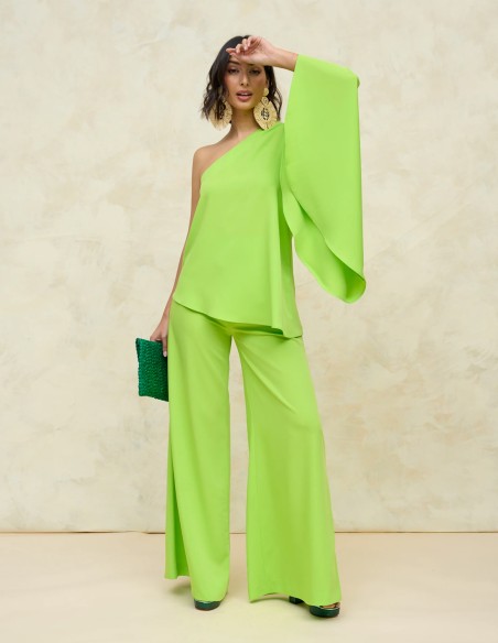 Pantalon de fête à jambe d'éléphant et à taille haute