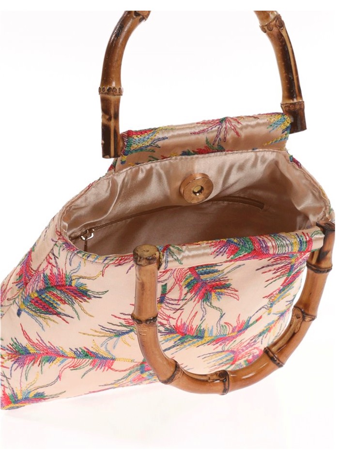 Bolso satinado bordado