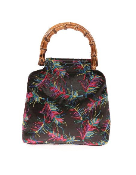 Sac brodé en satin