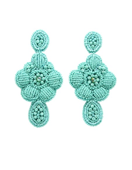 Maxi pendientes de fiesta bordados con cristales