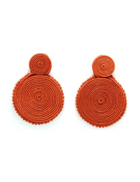 Mini pendientes de fiesta con cordón es forma de espiral