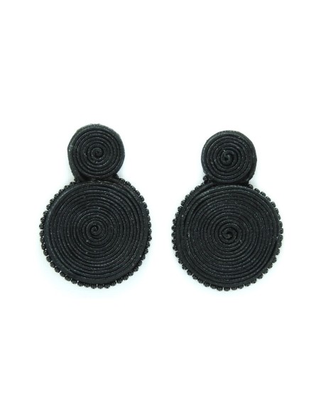 Mini pendientes de fiesta con cordón es forma de espiral