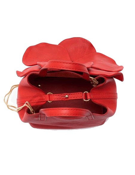 Faux leather 3D flower handbag for guests