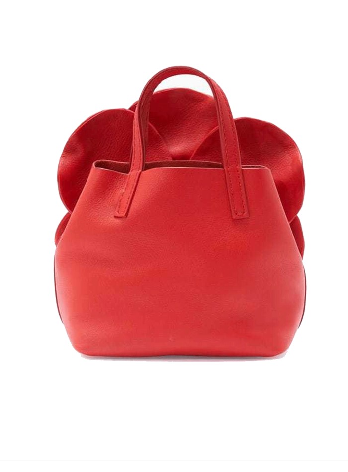 Pochette en faux cuir avec fleurs en 3D pour...