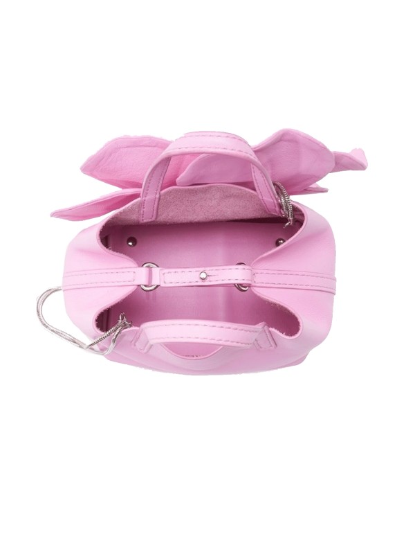 Faux leather 3D flower handbag for guests 2