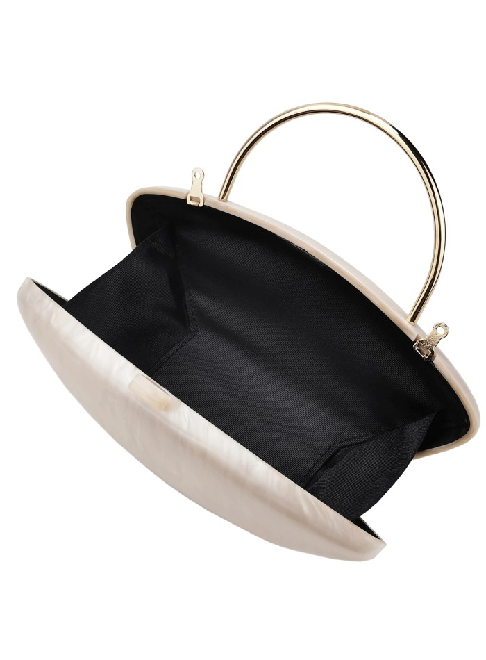 Bolso de fiesta nacarado perlado para novia e invitada