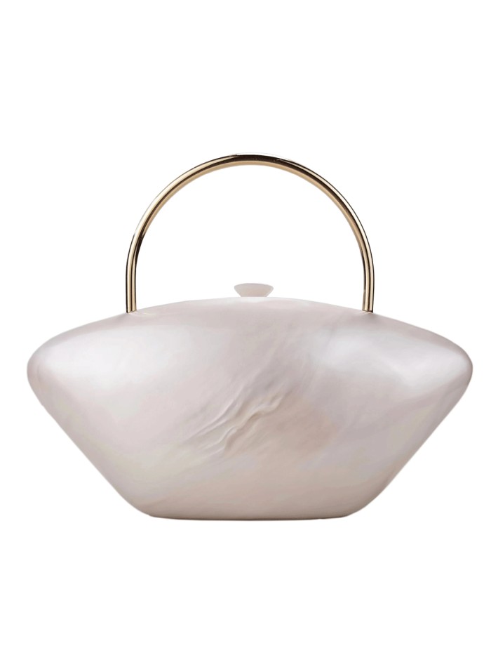 Pearlized clutch bag for bride and guests