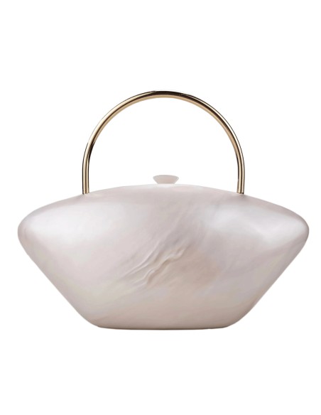 Bolso de fiesta nacarado perlado para novia e invitada