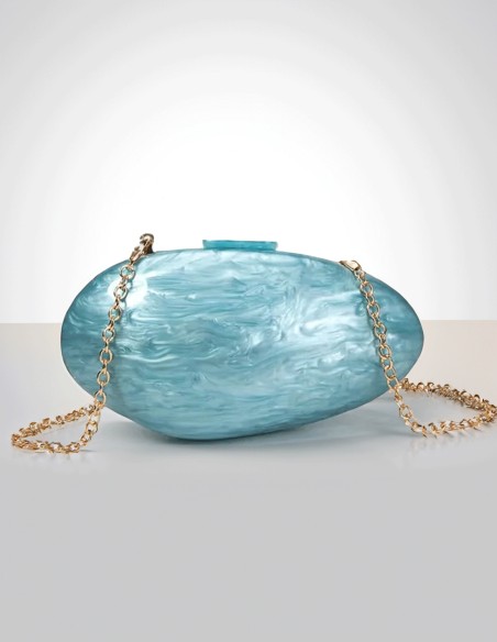 Bolso de fiesta nacarado con efecto perlado