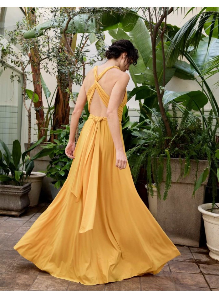 Robe longue de fête multipositions avec fente...