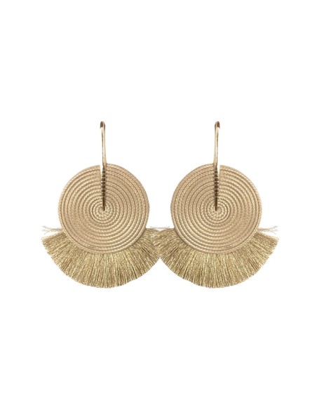 Party earrings spiral cord with fringes