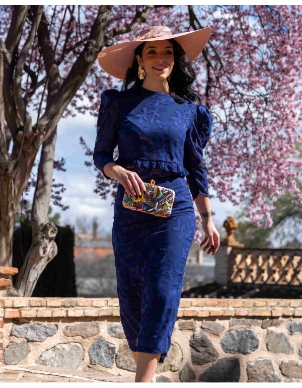 Party top and pencil skirt set