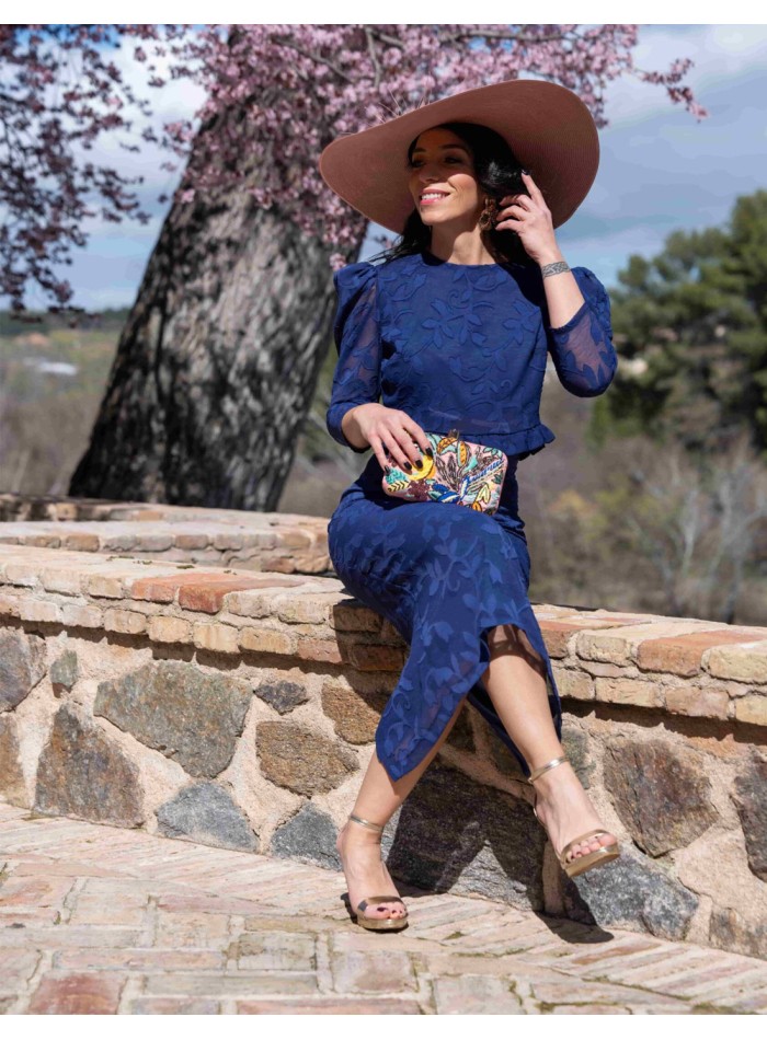 Conjunto de fiesta de top y falda estilo tubo