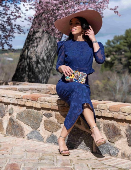 Conjunto de fiesta de top y falda estilo tubo