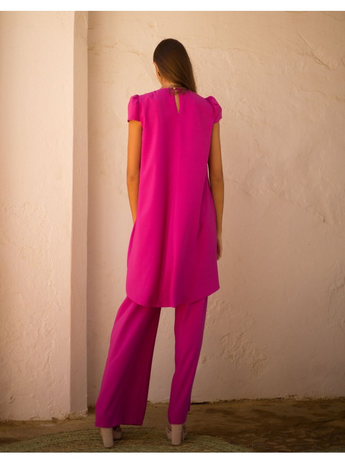 Ensemble de fête blouse asymétrique croisée et...