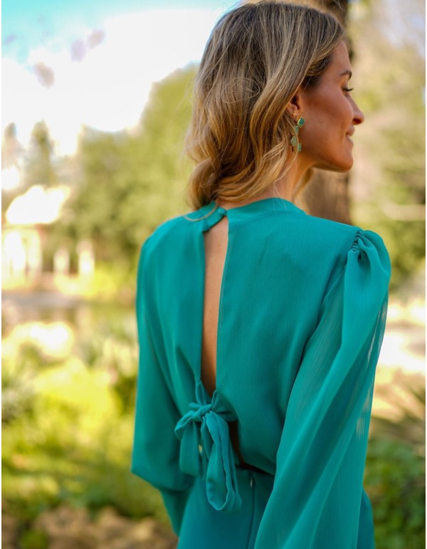 Robe midi à manches longues avec jupe crayon 2