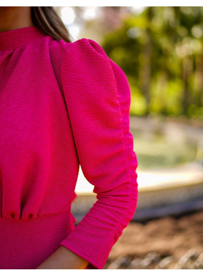 Robe de soirée midi avec manches françaises et...