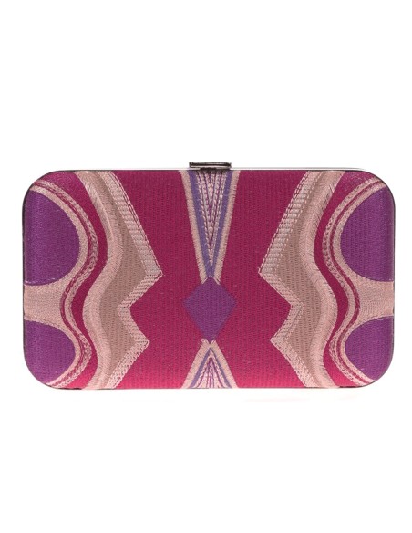 Tricolour embroidered handbag for guests