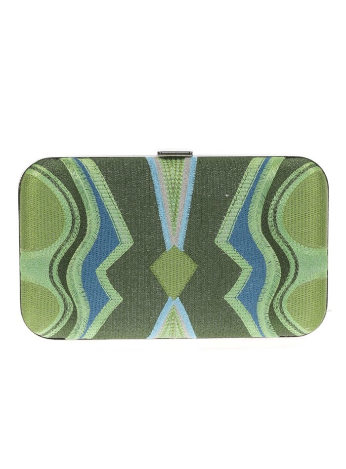 Tricolour embroidered handbag for guests