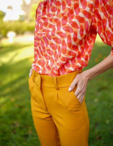 Pantalon long à pinces, coupe droite, pour la fête