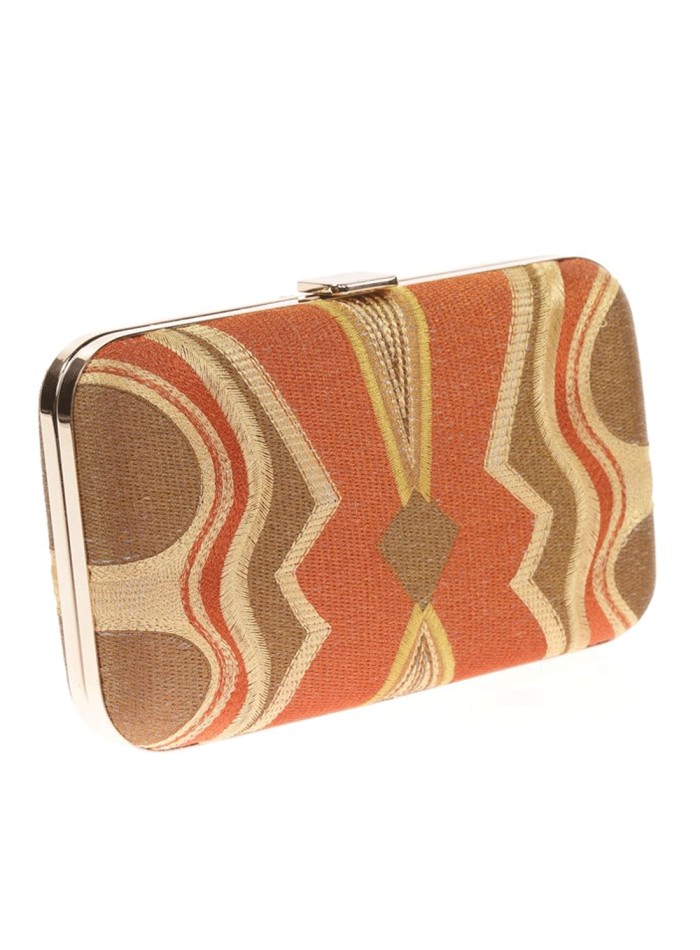 Tricolour embroidered handbag for guests