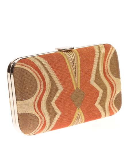 Tricolour embroidered handbag for guests