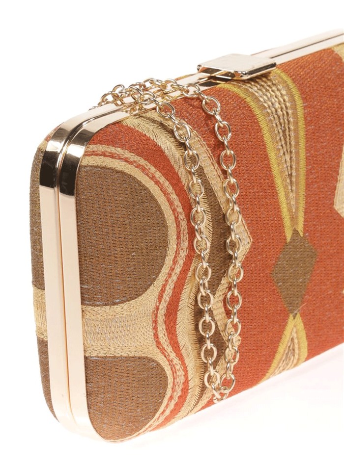 Bolso de mano bordado tricolor para invitada