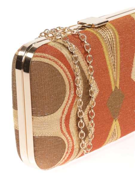 Tricolour embroidered handbag for guests