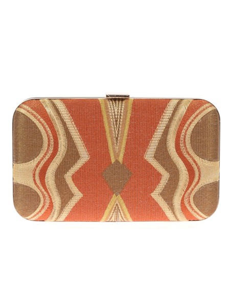 Tricolour embroidered handbag for guests