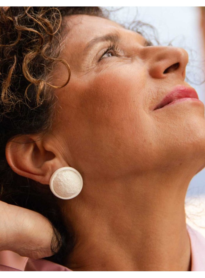 Boucle d'oreilles Boutonnières en céramique...