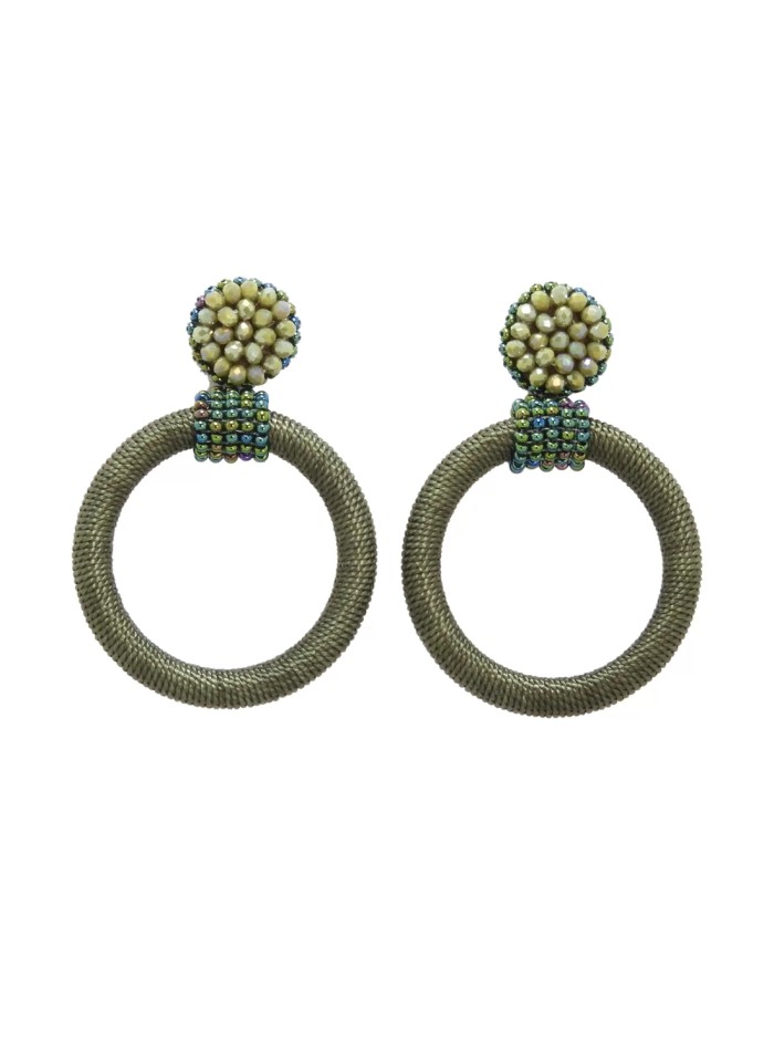 Fibres and crystals earring style party earrings