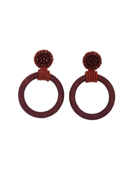 Fibres and crystals earring style party earrings